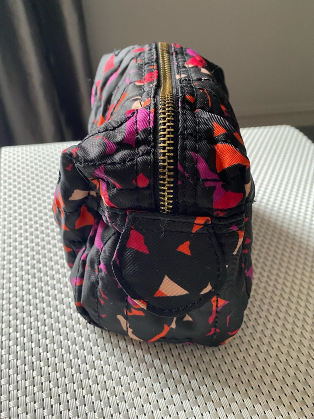Marc by Marc Jacobs Black Cosmetic Pouch with Pink and Orange Print - Picture 4 of 8